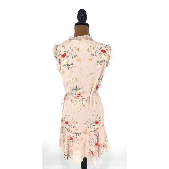 Allsaints “Ari Kora” Floral Print Ruffle Mini Wrap Dress – Size 8 - Picture 6 of 8